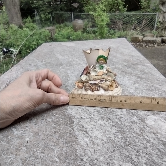 Victorian shell puzzle art piece porcelain doll sea shell whimsy OOAK - Picture 11 of 12